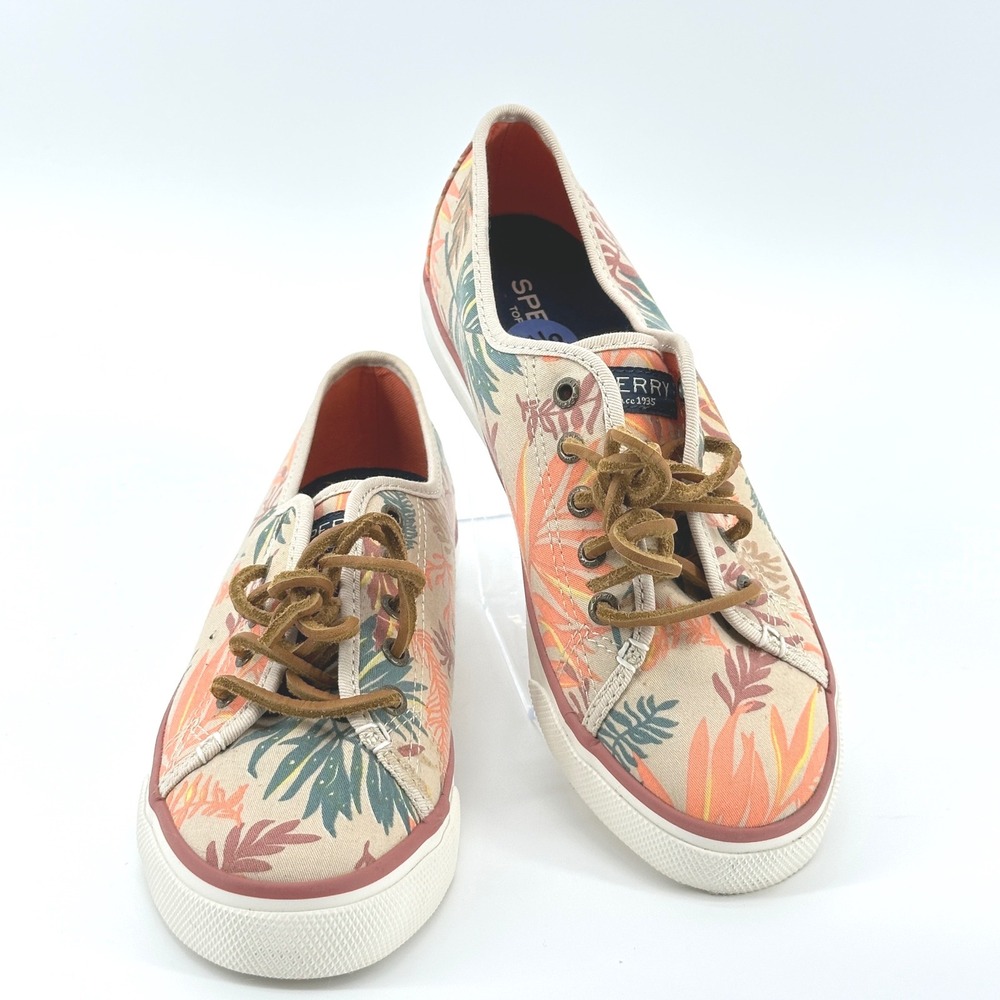 Sperry Crest Vibe Sneakers Womens‎ 6.5 Multicolor Tropical Floral Low Top